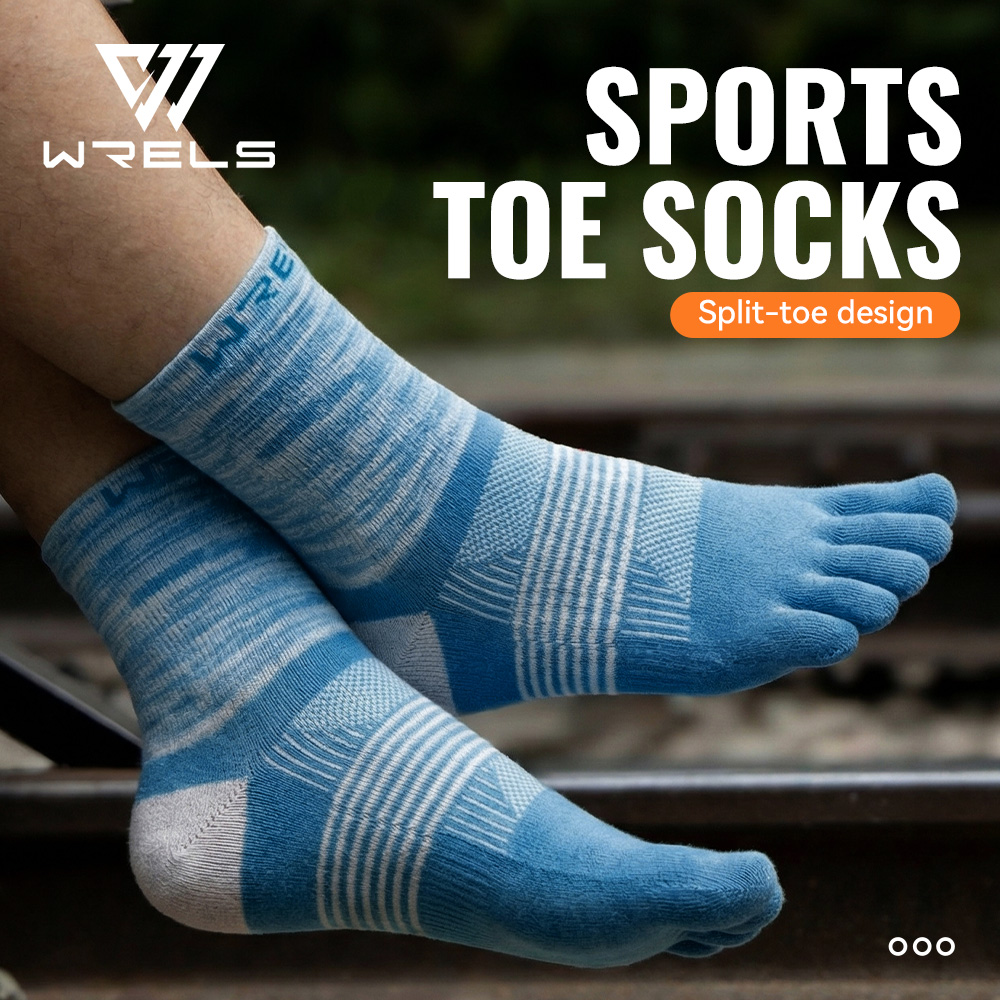Anti Blister Sock - WRELS 1/2/3 Paar Fünf-Finger-Socken für sportliches