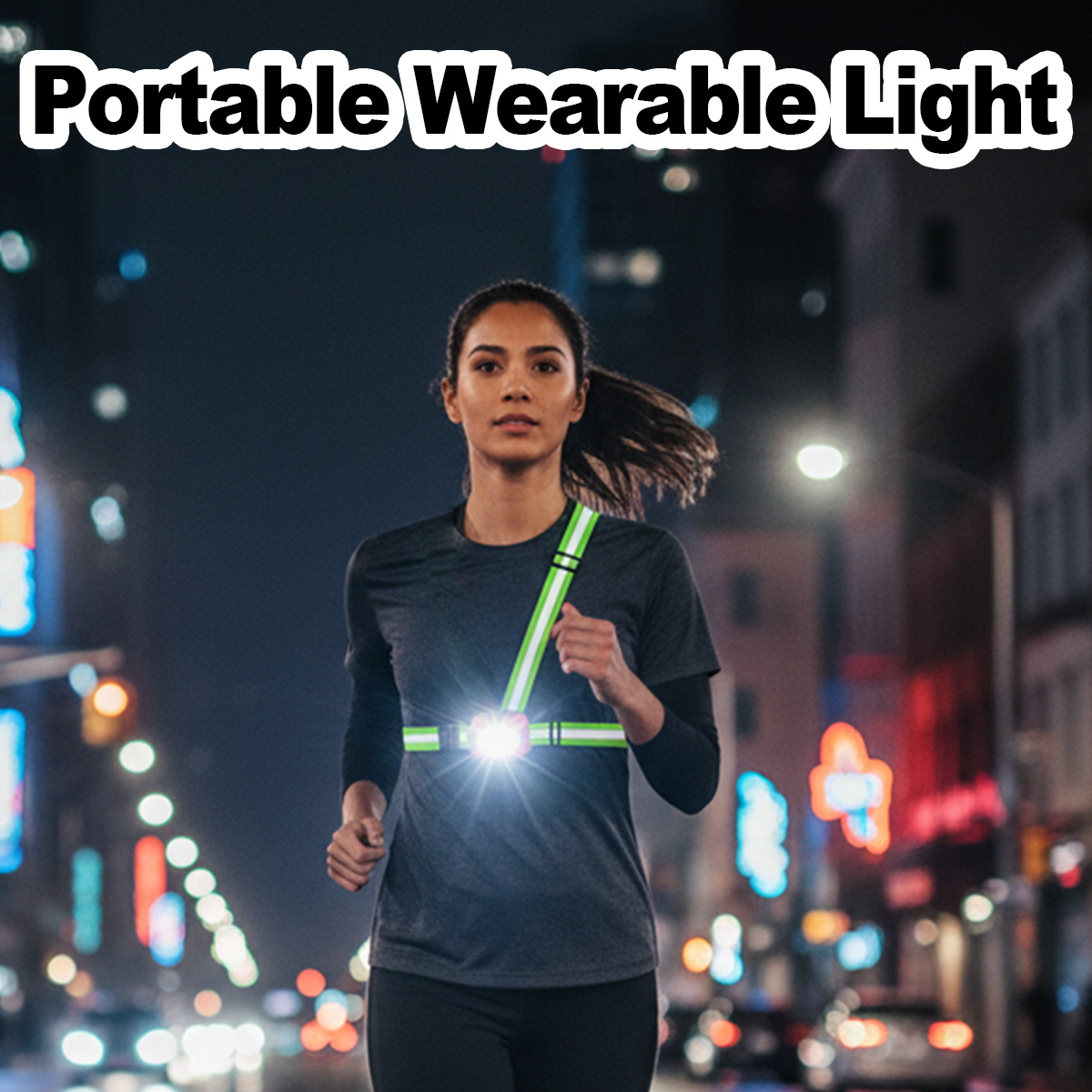 Running Gear Reflective - Laufleuchte, über USB wiederaufladbar, wasserdicht, leicht,