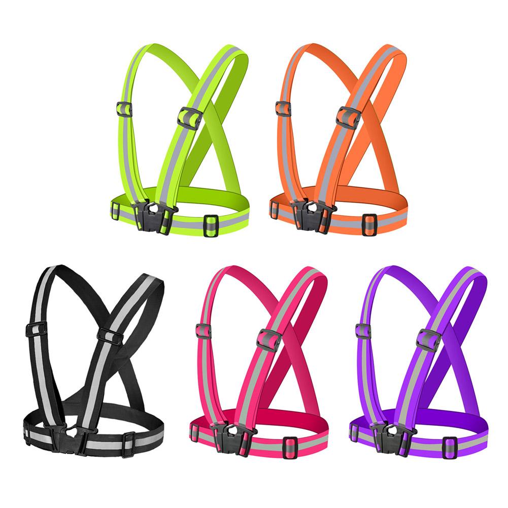 Running Gear For Night - Universelle, verstellbare Reflektorweste mit Reflektorband, reflektierende