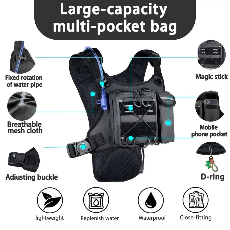 Running Gear Reflective - ​ Hochwertige Taktische Weste Brusttasche mit