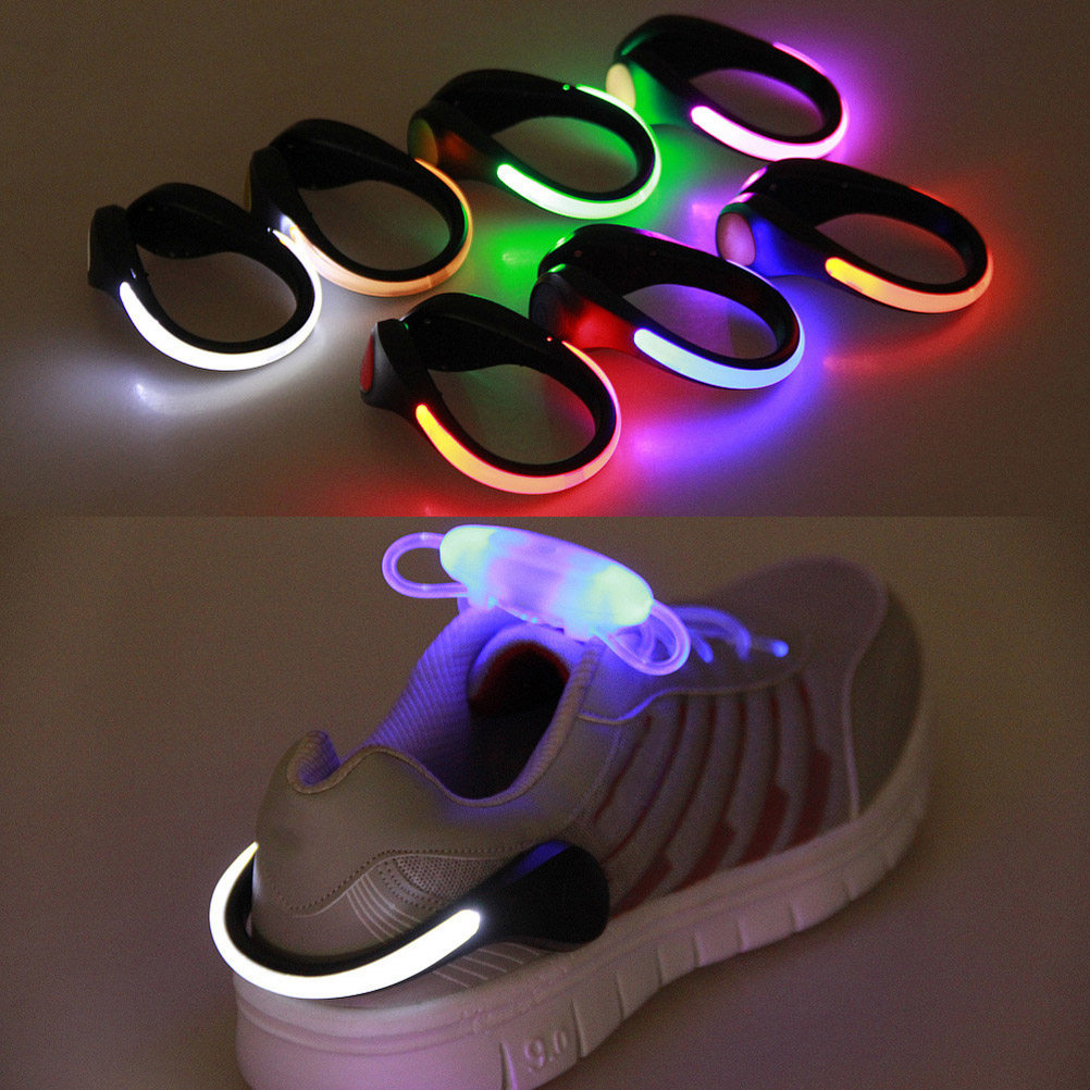 Running Gear Green - 1 Stück LED-Schuhlicht-Clip, helles blinkendes Sicherheitslicht