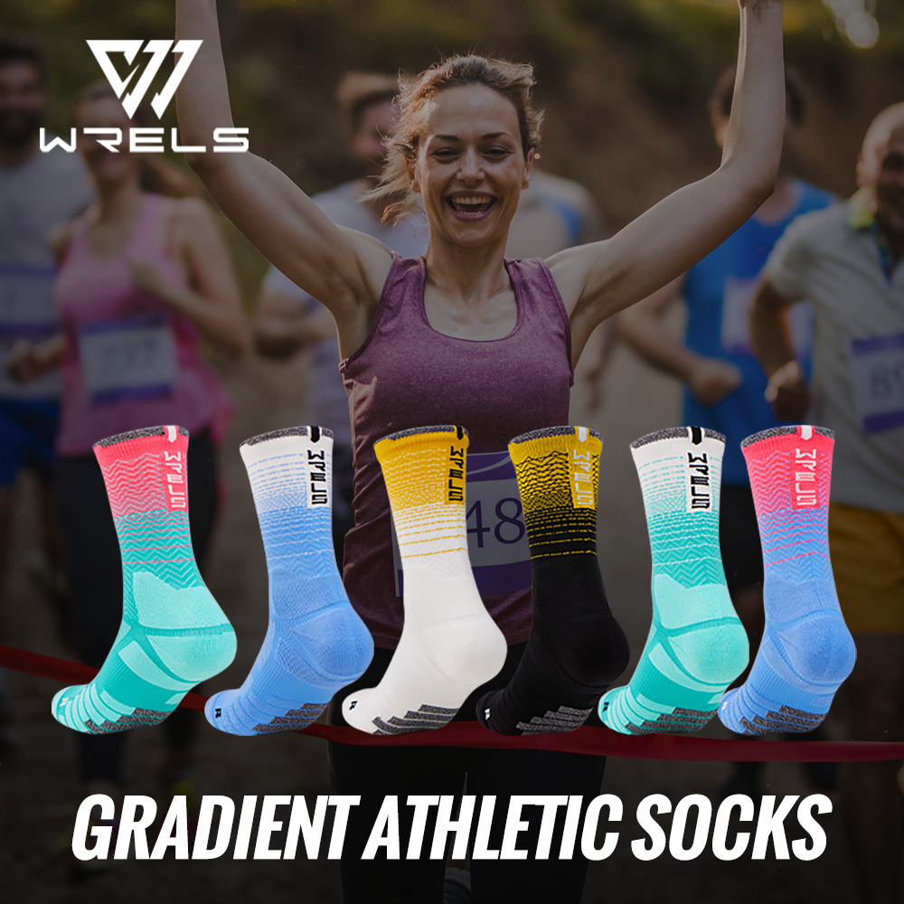 Anti Blister Sock - WRELS 1/2/3 gepolsterte Sport-Sportsocken, atmungsaktive Laufsocken,