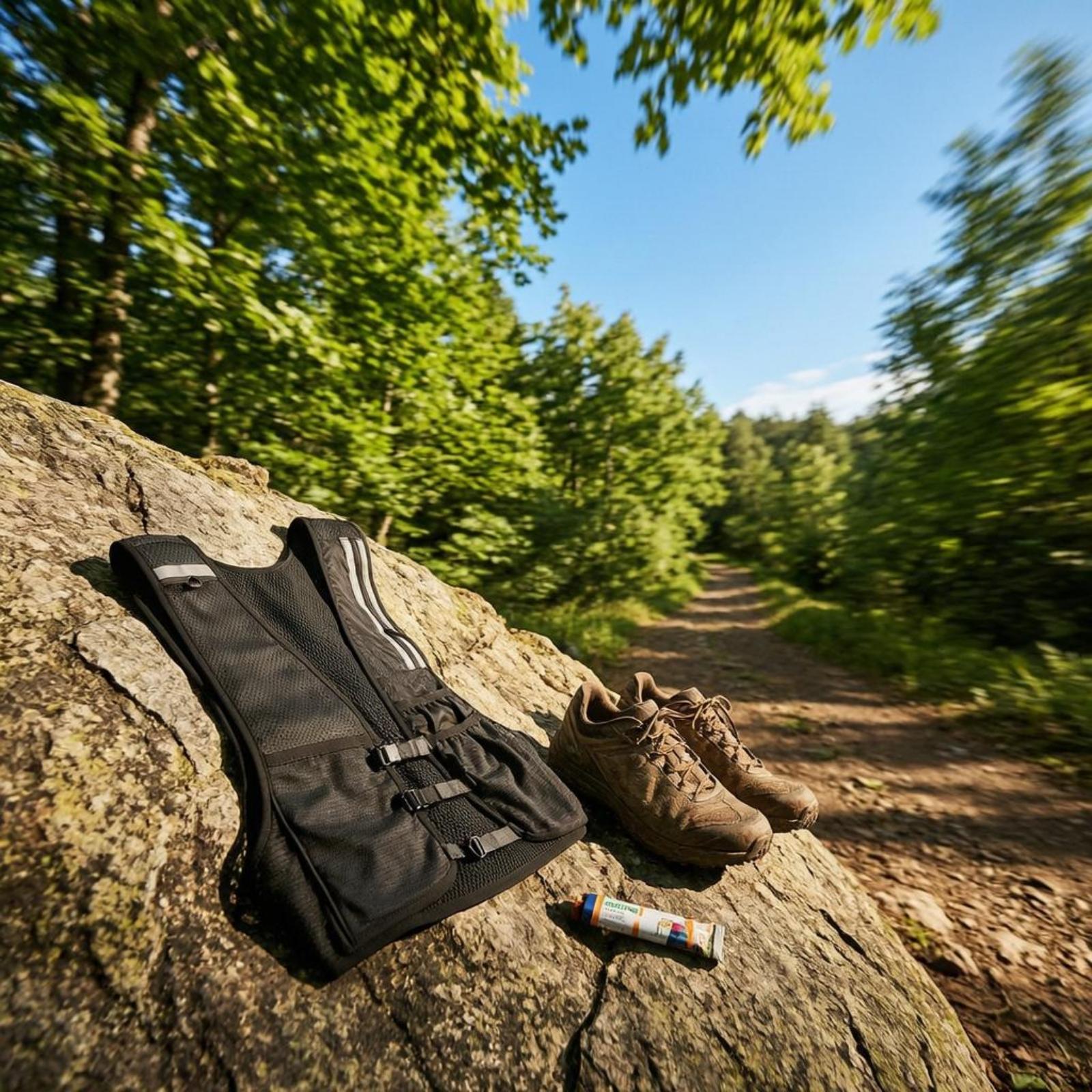 Running Gear Reflective - Outdoor-Laufweste, geeignet für Rucksacktouren, verstellbare Gurte,