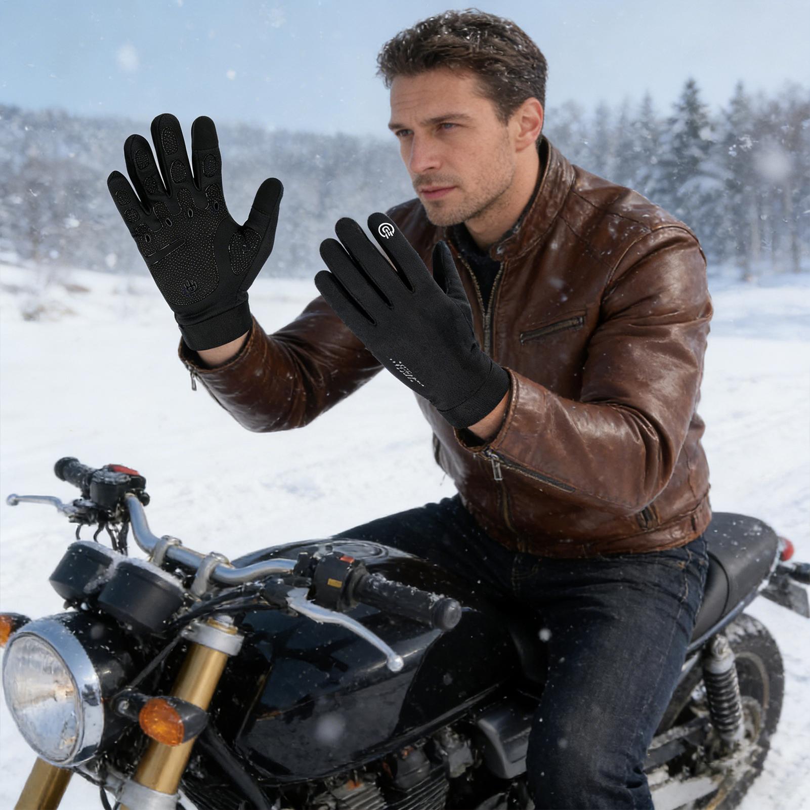 Running Gear In Cold Weather - Vollfinger-Schneehandschuhe für kaltes Wetter, Winter-Fahrradhandschuhe, Touchscreen-Schneehandschuhe