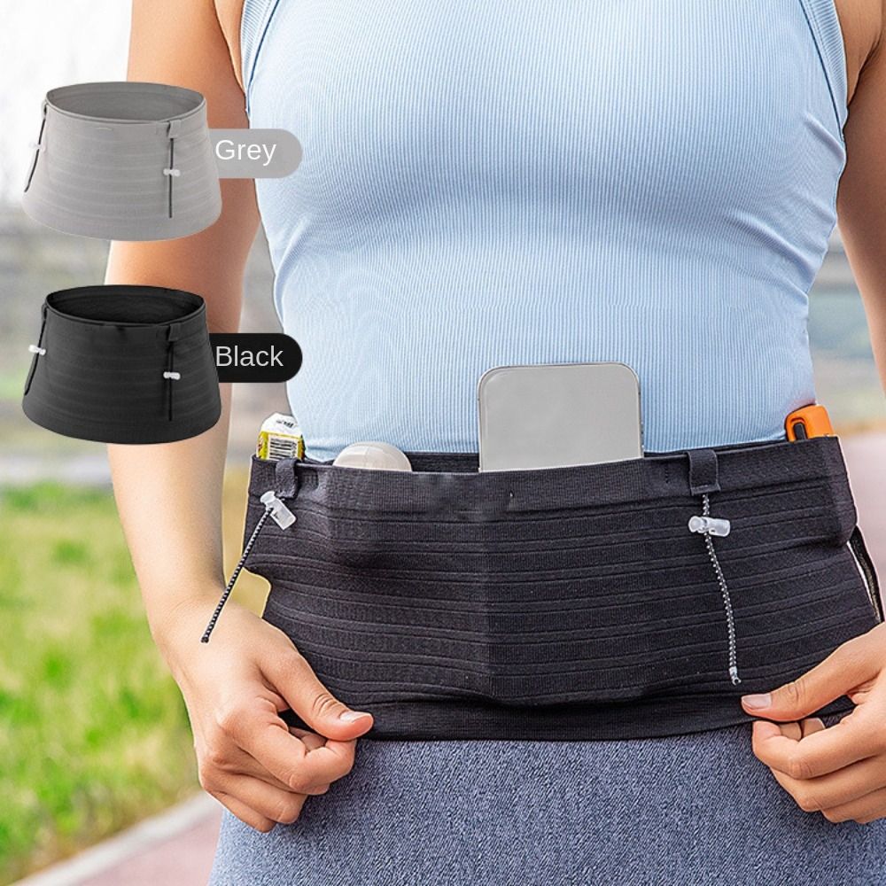 Running Gear For Beginners - Laufgürtel, unsichtbare Hüfttasche, schlanke, große Marathon-Lauftasche,