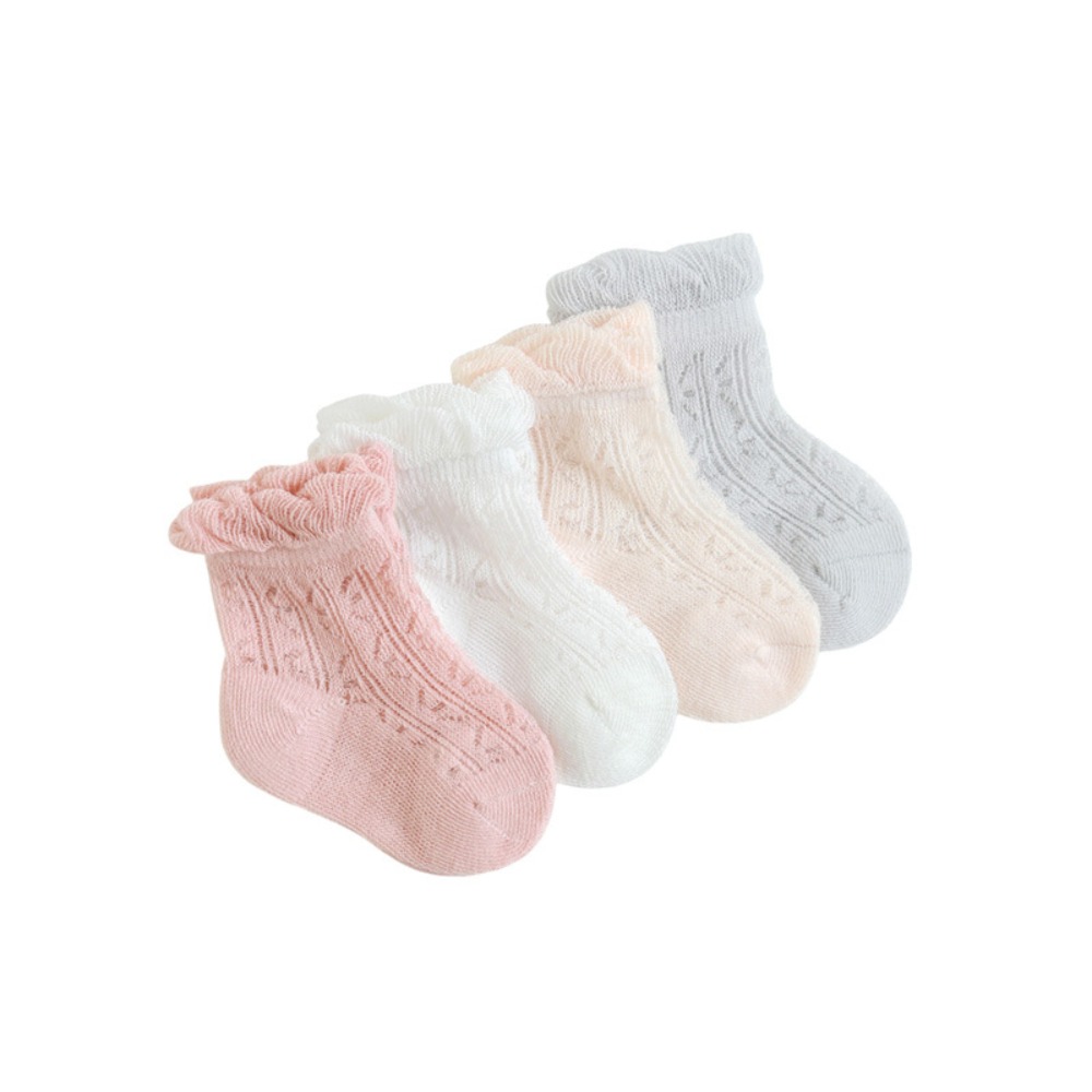 4 Paar Süße Baumwoll-Baby-Rüsc – Anti Blister Sock Bewertung und Preis